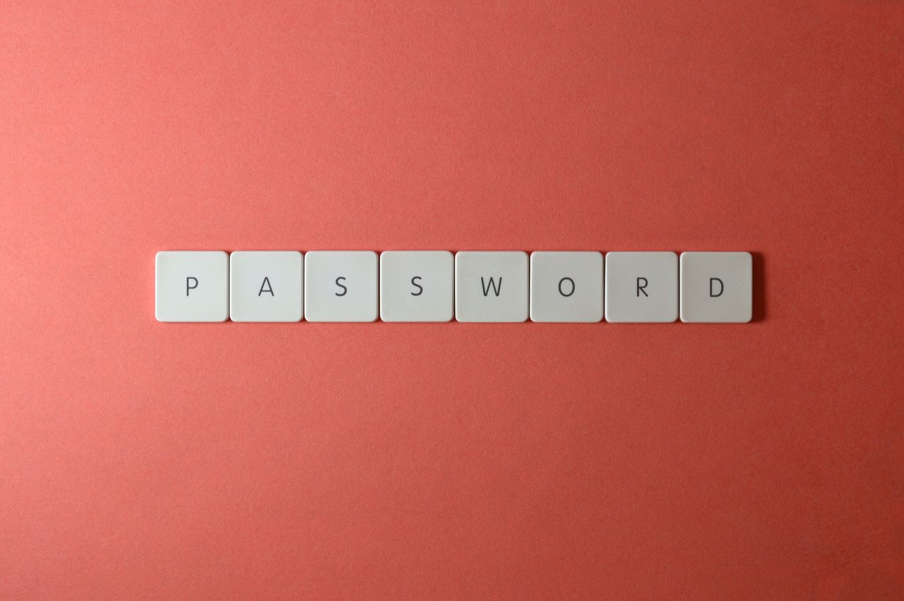 Tastaturtasten bilden das Wort PASSWORD