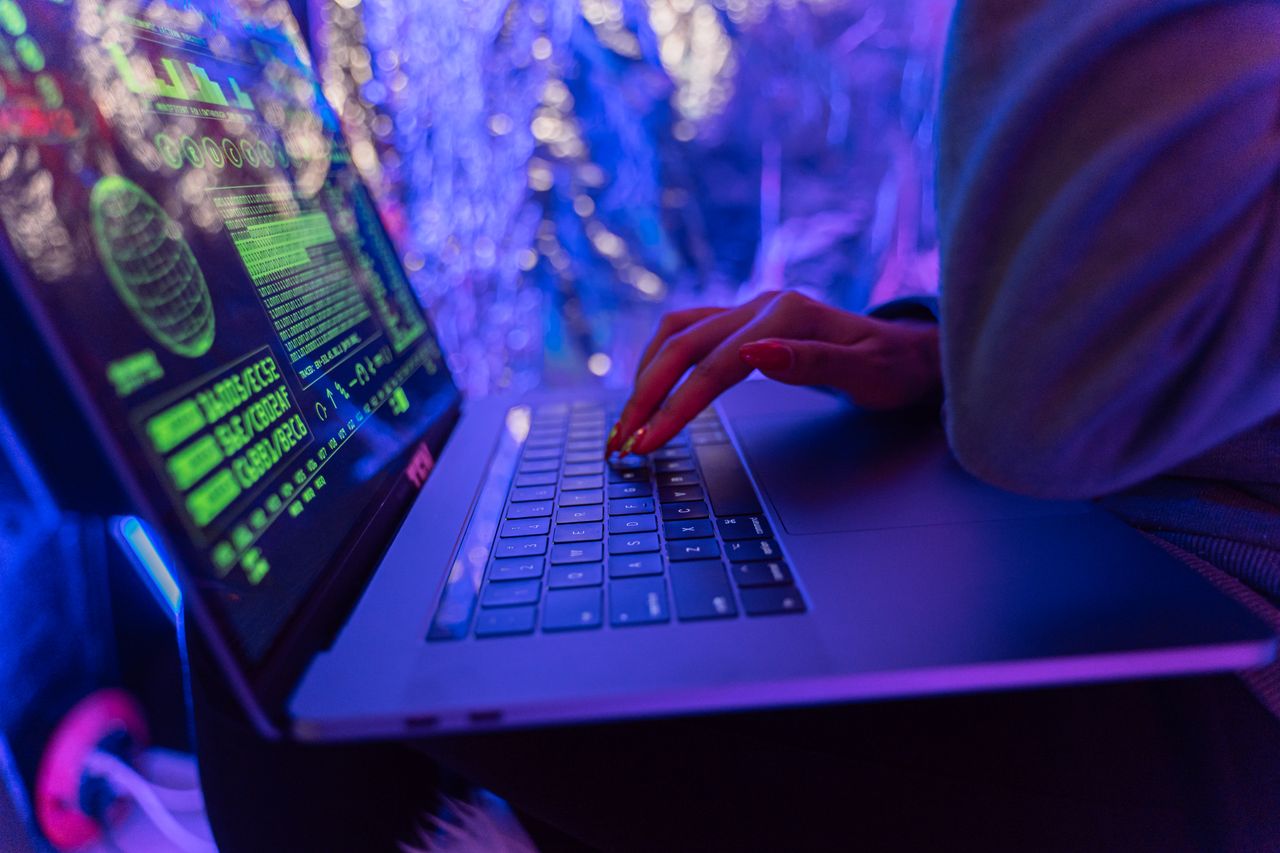Laptopbildschirm mit einer Sicherheitsdarstellung