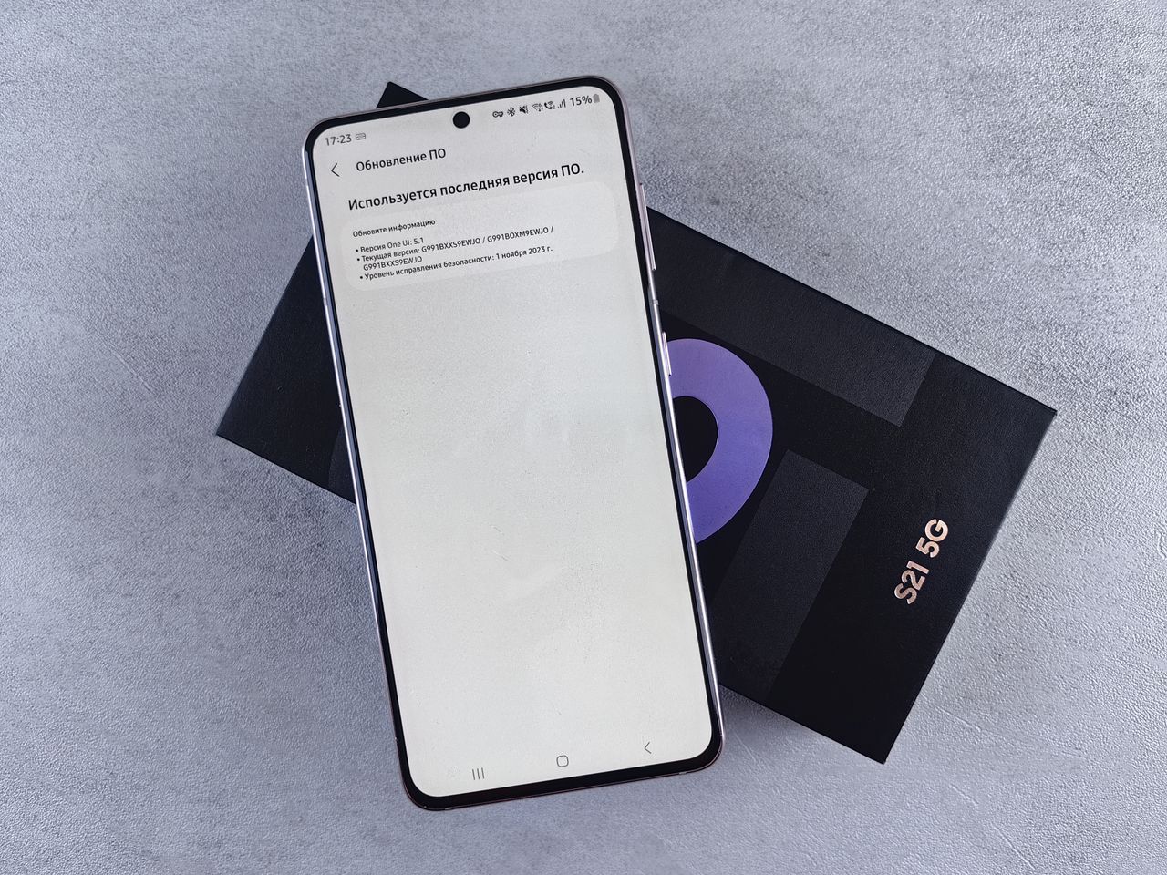 Softwareaktualisierung auf dem Bildschirm eines Smartphones