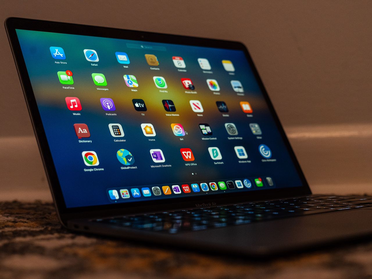 Several applications on a laptop screen
